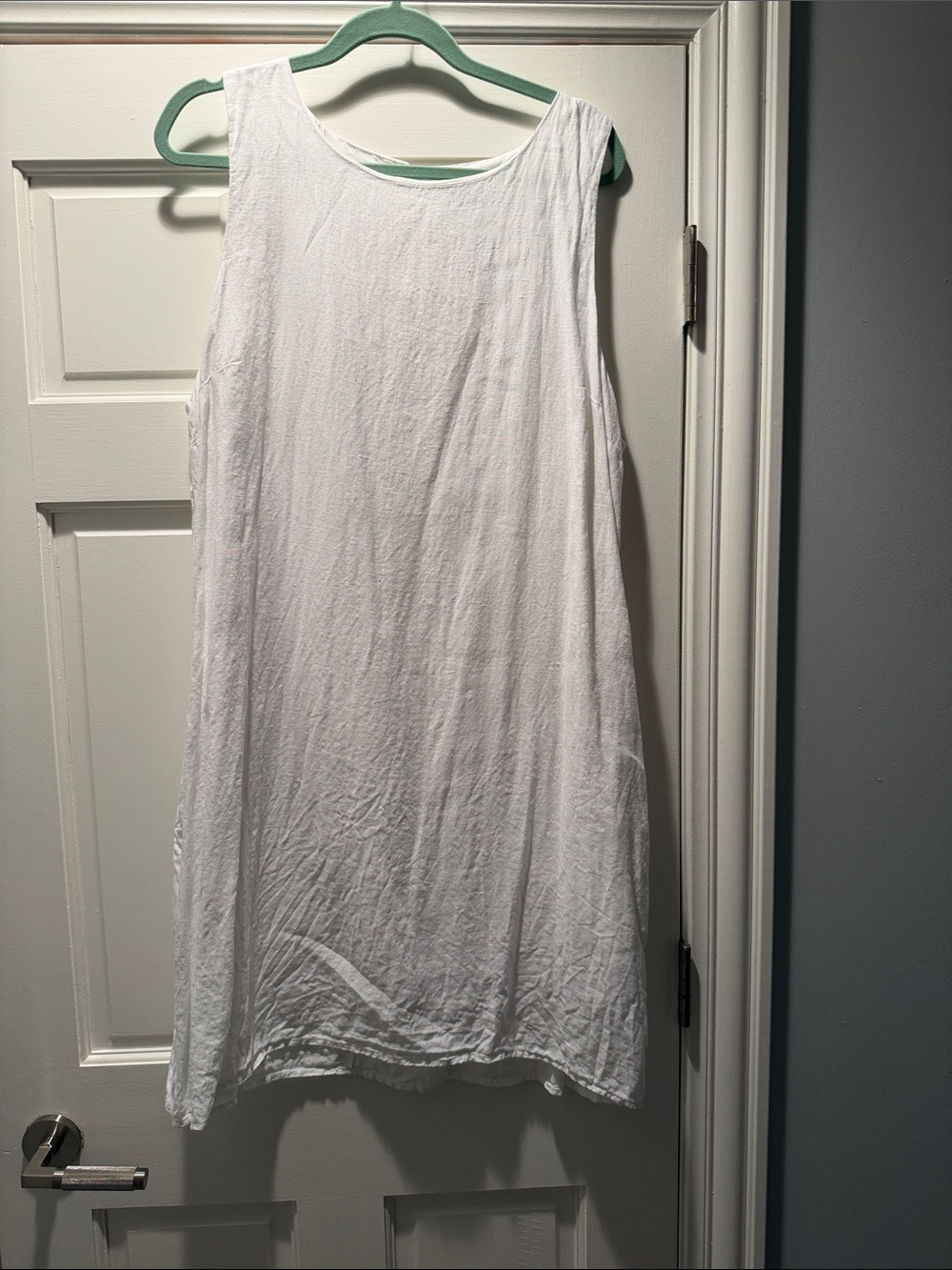 Quince White Sleeveless A-Line Tunic